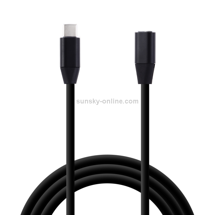 USB-C / Type-C Male to USB-C Female Aluminum Alloy Extender Extension Cable, Length: 1m(Black) USB-C / Type-C Male to USB-C Female Aluminum Alloy Extender Extension Cable, Length: 1m(Black)