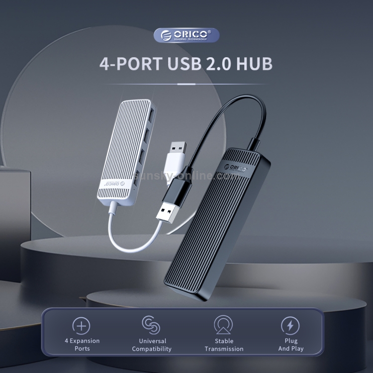 Orico FL02 480Mbps 4 puertos USB 2.0 Hub (blanco) - B2