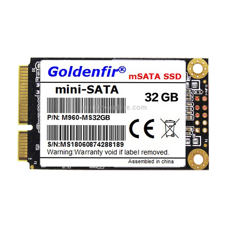 Unidad de estado sólido Mini SATA Goldenfir de 1,8 pulgadas, Arquitectura Flash: TLC, Capacidad: 32 GB - 1