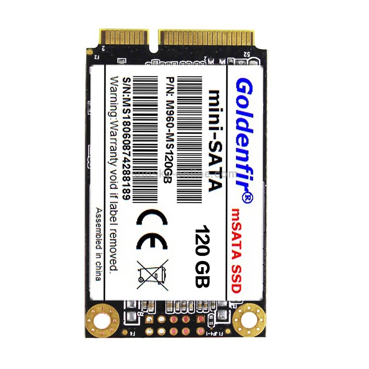 Unidad de estado sólido Mini SATA Goldenfir de 1,8 pulgadas, Arquitectura Flash: TLC, Capacidad: 120 GB - 4