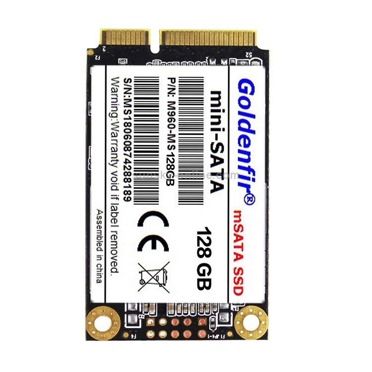 Unidad de estado sólido Mini SATA Goldenfir de 1,8 pulgadas, Arquitectura Flash: TLC, Capacidad: 128 GB - 4