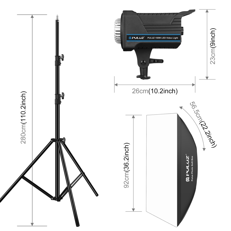 Puluz W K K Photo Studio Strobe Flash Light Kit