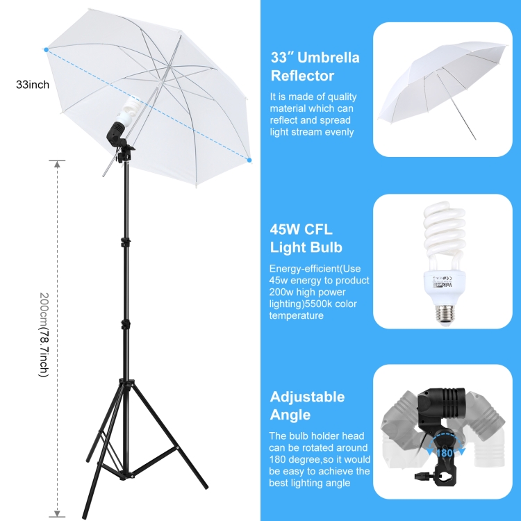 PULUZ 2 x 3 m Supporto per sfondo per studio fotografico Supporto