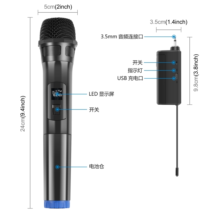 Kit de tarjeta de sonido en vivo de micrófono PULUZ con soporte de 1.6 m de la luz de anillo selfie, versión china (negro) - 4