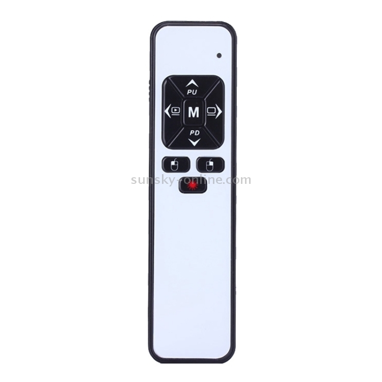 VIBOTON PP991 2.4GHz Présentation multimédia Télécommande PowerPoint  Clicker Contrôleur portable Flip Pen avec récepteur USB, Distance de  contrôle: 25m (Blanc)