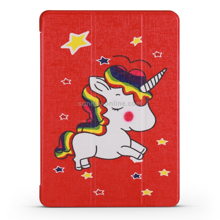 Unicorn Pattern Horizontal Flip PU Leather Case for iPad Pro 9.7 (2016), with Three-folding Holder & Honeycomb TPU Cover Unicorn Pattern Horizontal Flip PU Leather Case for iPad Pro 9.7 (2016), with Three-folding Holder & Honeycomb TPU Cover