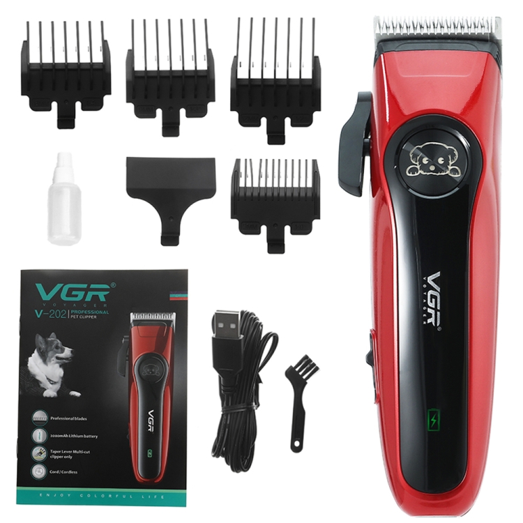 Cortapelos eléctrico VGR V-202 Pet Barber (Rojo) - 1
