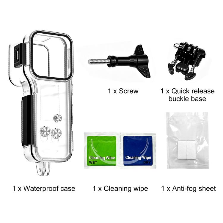 For DJI Osmo Pocket 4 Gimbal Camera 50m Diving Waterproof Case (Transparent)