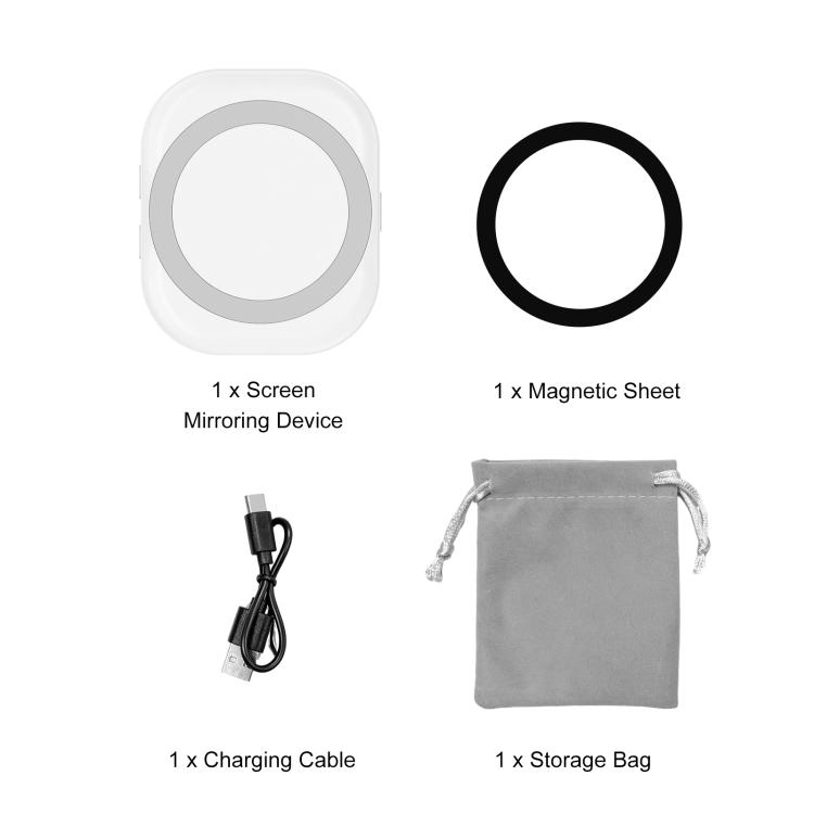 PULUZ Magnetic Phone Vlog Selfie Monitor Screen (White)