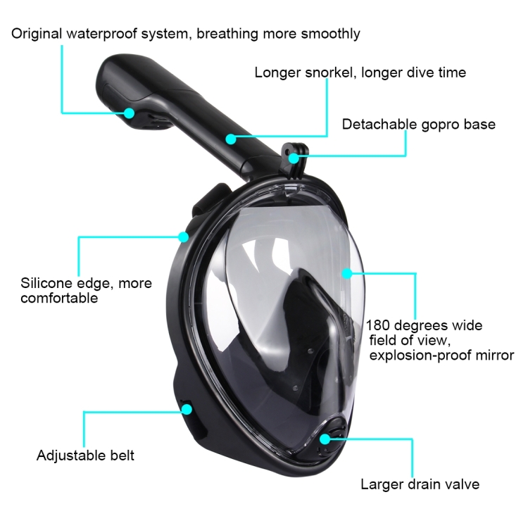 Compatible GoPro/DJI Dive Mask Diving Masks With Detachable Camera Screw Mount 