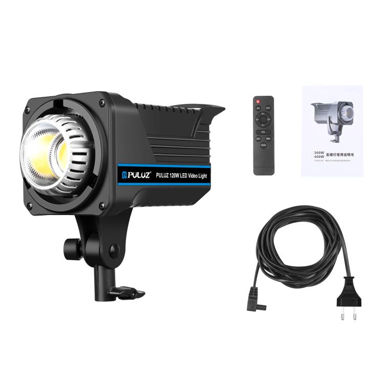 PULUZ 220V 120W Studio Video Light Dual Color Temperature Built-in Dissipate Heat System with Remote Control(EU Plug)