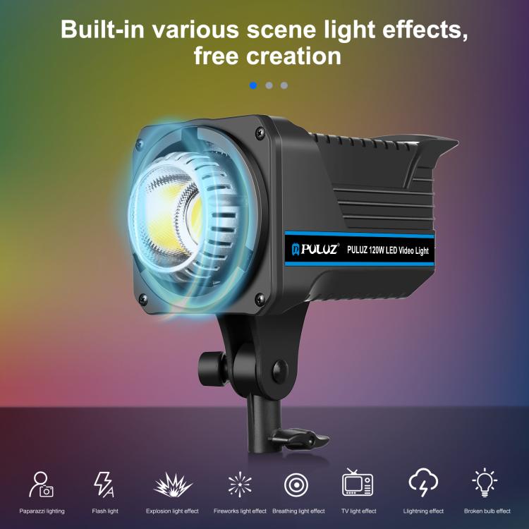 PULUZ  220V 120W LED攝影常亮燈 雙色溫 帶遙控 (規格：美規) - 5