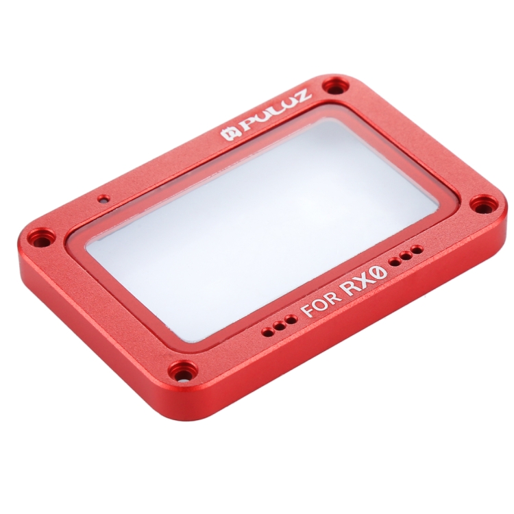 PULUZ Aleación de aluminio Llama + Protector de lentes de vidrio templado para Sony RX0 / RX0 II, con tornillos y destornilladores (rojo) - 2