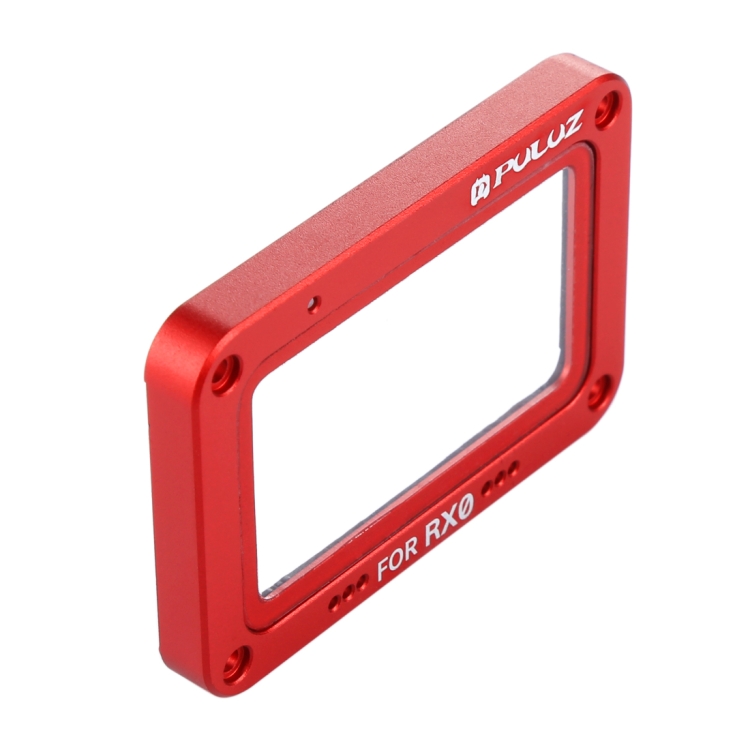 PULUZ Aleación de aluminio Llama + Protector de lentes de vidrio templado para Sony RX0 / RX0 II, con tornillos y destornilladores (rojo) - 4