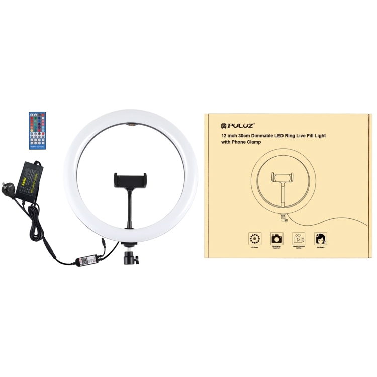 Ring Light Makeup Lamp 32cm 18W LED USB Portatile Selfie Fotografia  Supporto per telefono Treppiede Illuminazione per trasmissione in diretta  Vlogging