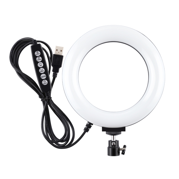 Aro de luz led 6 pulgadas 16cm con control en cable USB 3 tipos de luz 10  nivelez de iluminacion