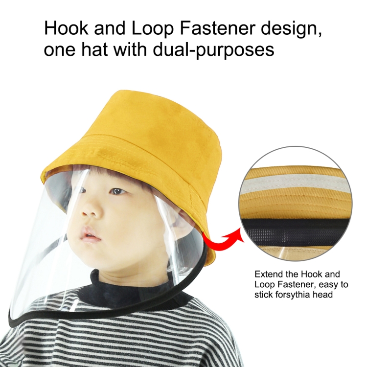 Child Full Face Protective Cap Anti-fog Saliva-proof Hat Face Shield Removable 