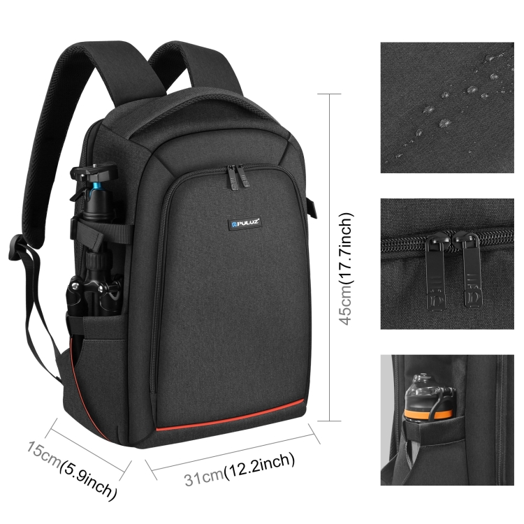 [RUS Warehouse] PULUZ Outdoor Portable Waterproof Scratch-proof Dual Shoulders Backpack Handheld PTZ Stabilizer Camera Bag with Rain Cover for Digital Camera, DJI Ronin-SC / Ronin-S - 2