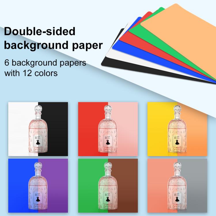 PULUZ Anillo de luz portátil plegable de 50 cm PD30W Caja de tienda de campaña para fotografía de estudio con iluminación fotográfica tipo C de carga rápida con 6 fondos de doble cara, tamaño: 50 cm x 50 cm x 50 cm (enchufe de EE. UU.) - 2