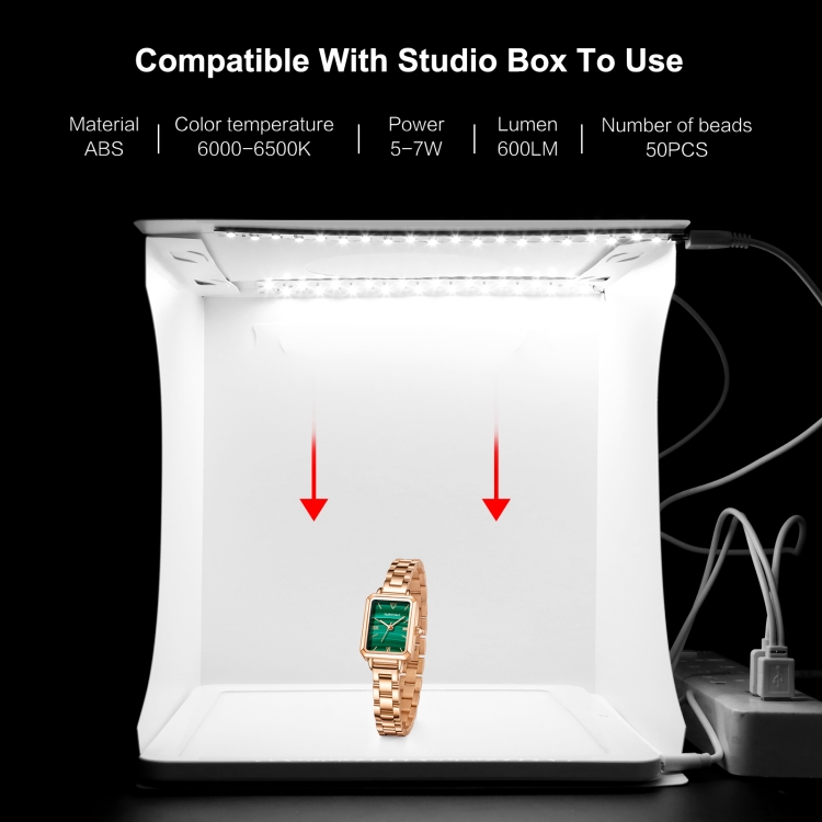 PULUZ Mini LED Photography Shadowless Light Lamp Panel Pad + Studio Shooting Tent Box, Acrylic Material, 20cm x 20cm Effective Area - 10