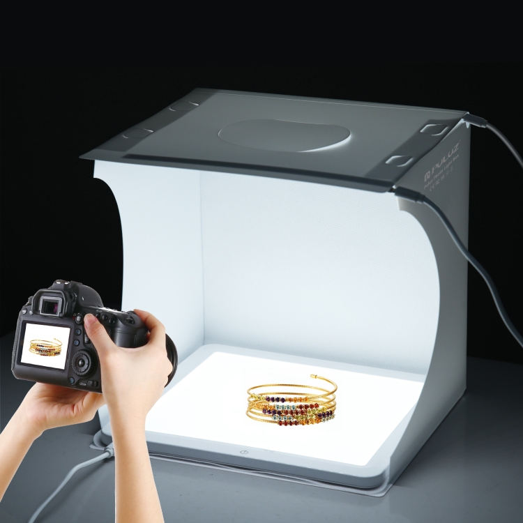 PULUZ Mini LED Photography Shadowless Light Lamp Panel Pad + Studio Shooting Tent Box, Acrylic Material, 20cm x 20cm Effective Area - 12