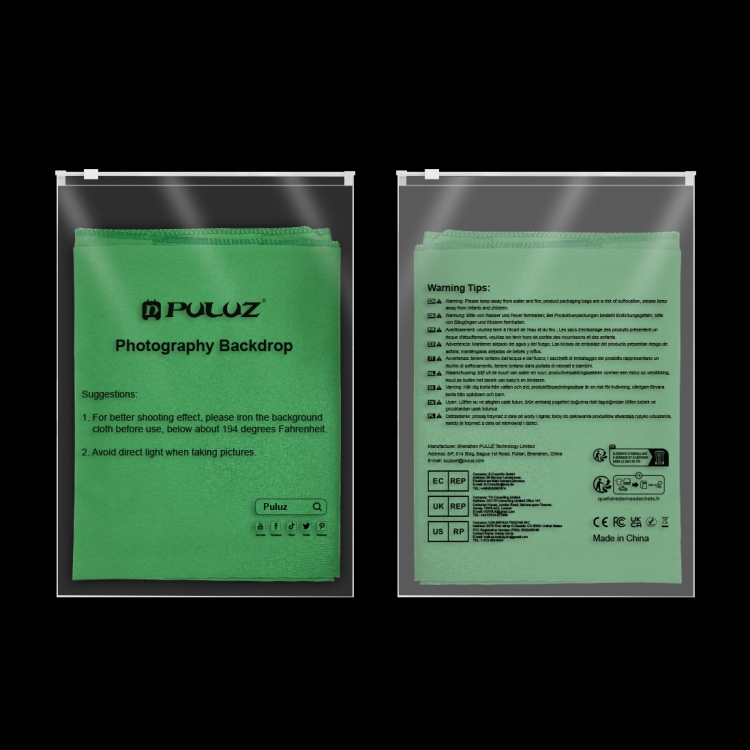 PULUZ 3m x 2m Photography Background Thickness Photo Studio Background Cloth Backdrop(Green)