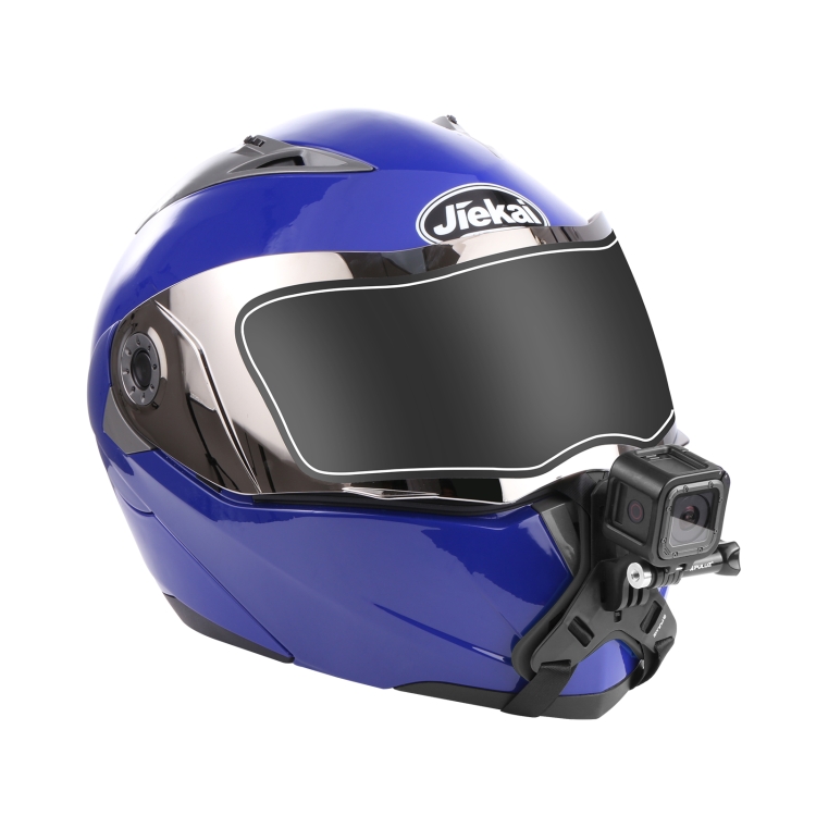 Puluz摩托车头盔固定支架适用于gopro Dji Osmo Action 小蚁和其他运动相机 颜色 黑色