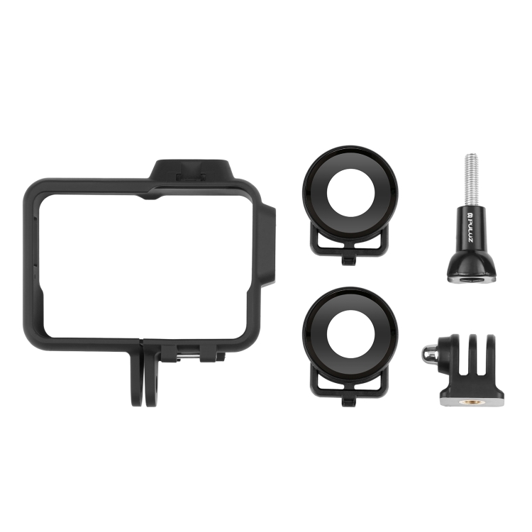 PULUZ Plastic Frame Case with Lens Guard for Insta360 One RS 360 Edition(Black)