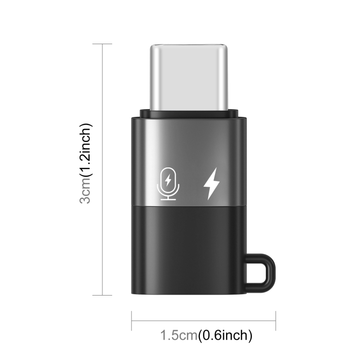 PULUZ 8 Pin to USB-C / Type-C OTG Adapter (Black) PULUZ 8 Pin to USB-C / Type-C OTG Adapter (Black)