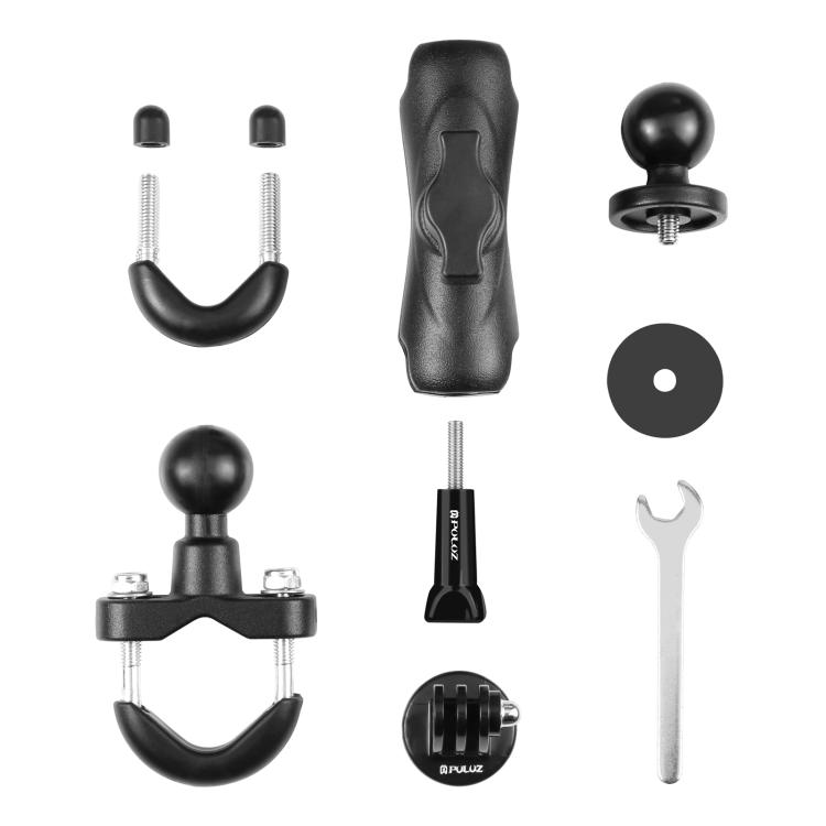 PULUZ Motorcycle Handlebar Fixed Mount U-Bolt Base Holder for GoPro and Other Action Cameras(Black) - 6
