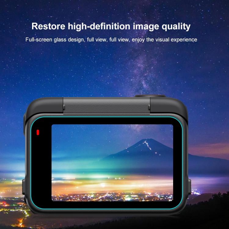 For Insta360 Ace Pro 2 PULUZ 3 in 1 Rear & Front  Screen and Lens Tempered Glass Film (Transparent)