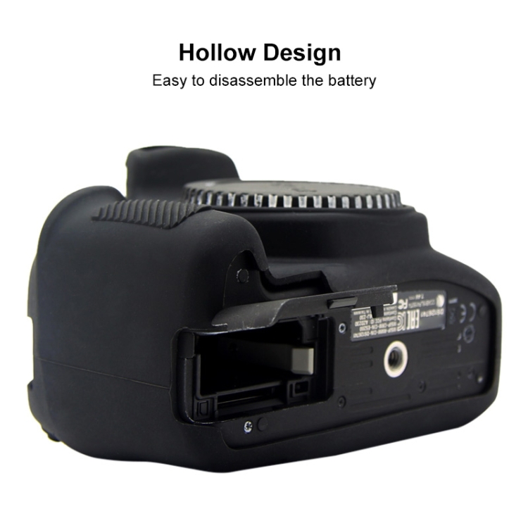 PULUZ Soft Silicone Protective Case for Canon EOS 1300D / 1500D(Black)