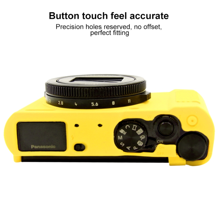 Camera Bag Great Soft Silicone Protective Case for Panasonic Lumix LX10 Color : Yellow