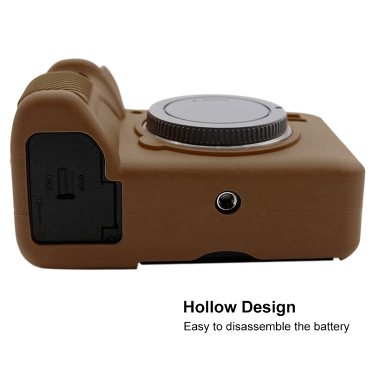 PULUZ Soft Silicone Protective Case for Sony ILCE-9M2/ Alpha 9 II / A92(Coffee)