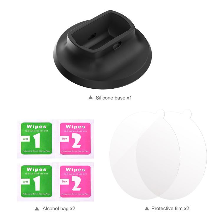 For Insta360 X5 PULUZ Silicone Dock Desktop Adhesive Base Bracket (Black)