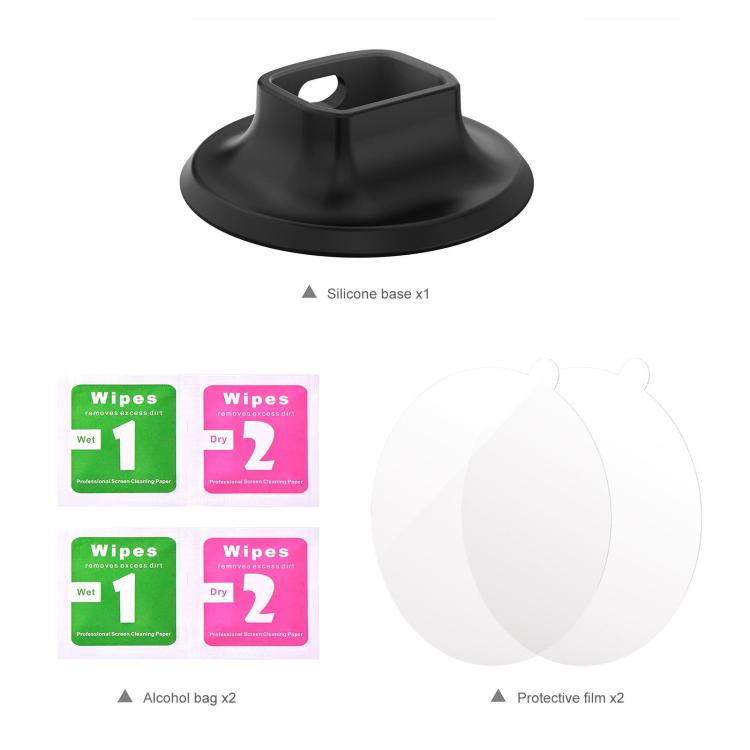 For DJI Osmo Pocket 3 PULUZ Adhesive Type Silicone Dock Desktop Base Bracket (Black)