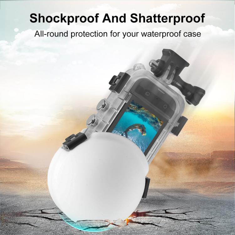 For Insta360 X5 PULUZ Invisible Dive Case Lens Guard Silicone Protective Lens Cap Cover (White)