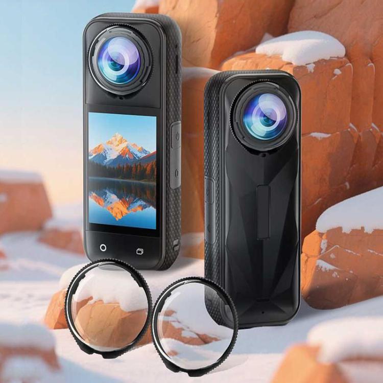 For Insta360 X5 PULUZ Standard Rotation PC Lens Guard  Protective Cover (Transparent)