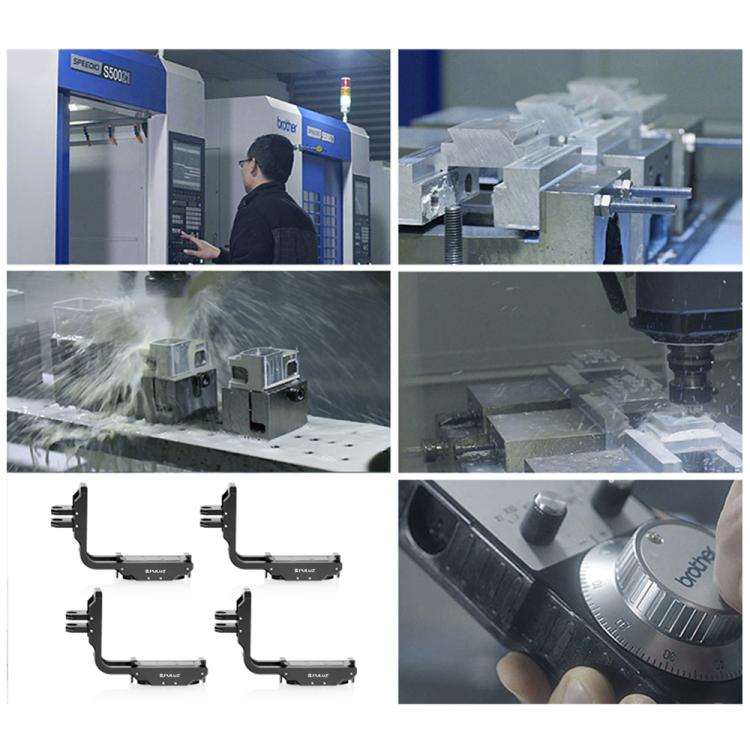 For DJI Osmo Action 5 Pro / 4 PULUZ Vertical Horizontal Shooting Quick Release Metal Magnetic L Bracket (Black)