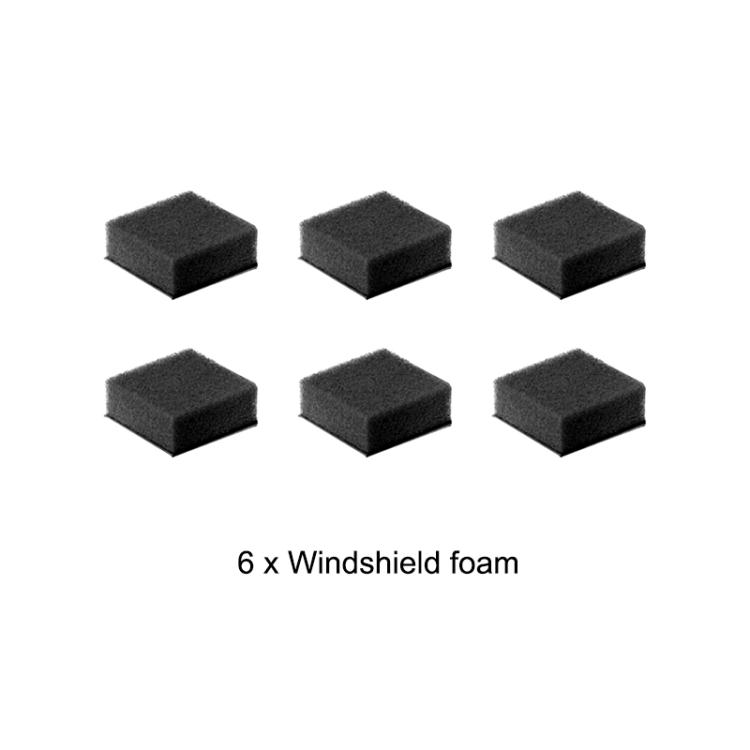 For Insta360 X5 / X4 / X3 PULUZ 6pcs Noise Reduction Windshield Foam Gasket (Black)