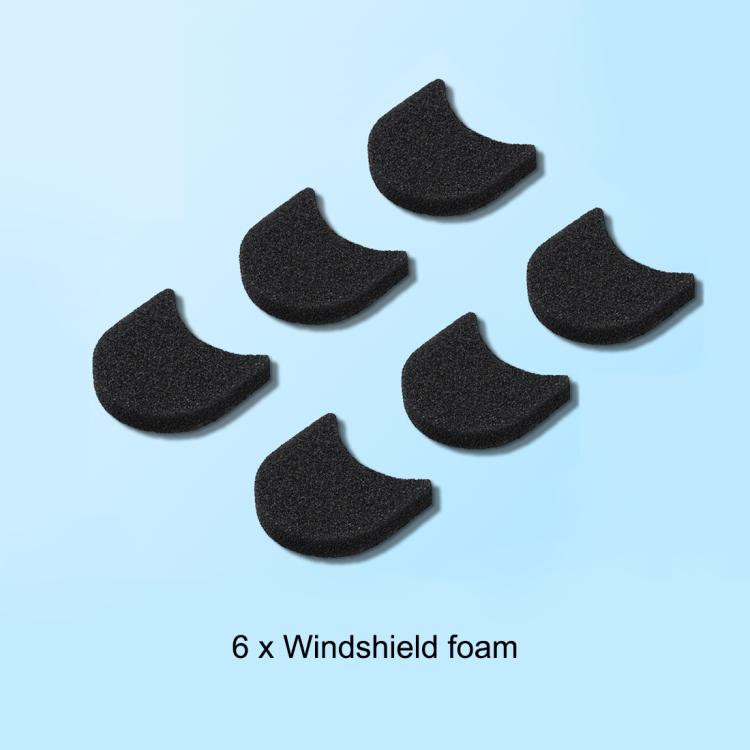 For Insta360 GO 3 / 3S PULUZ 6pcs Noise Reduction Windshield Foam Gasket (Black)