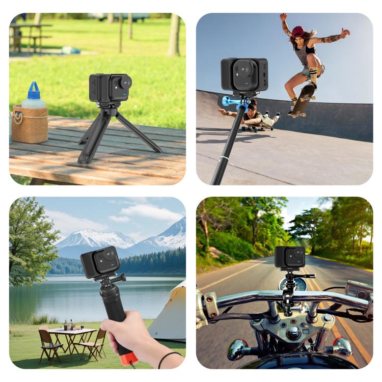 For Insta360 GO Ultra PULUZ Magnetic Aluminum Alloy Quick Release Base Mount (Black)