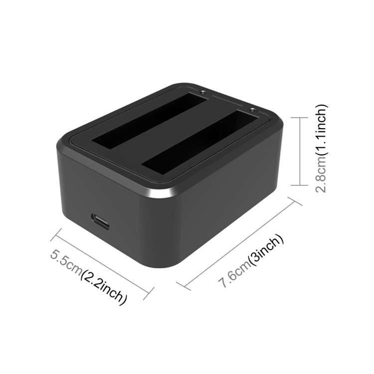 Pour Insta360 X3 PULUZ Chargeur de batteries double USB avec voyant lumineux