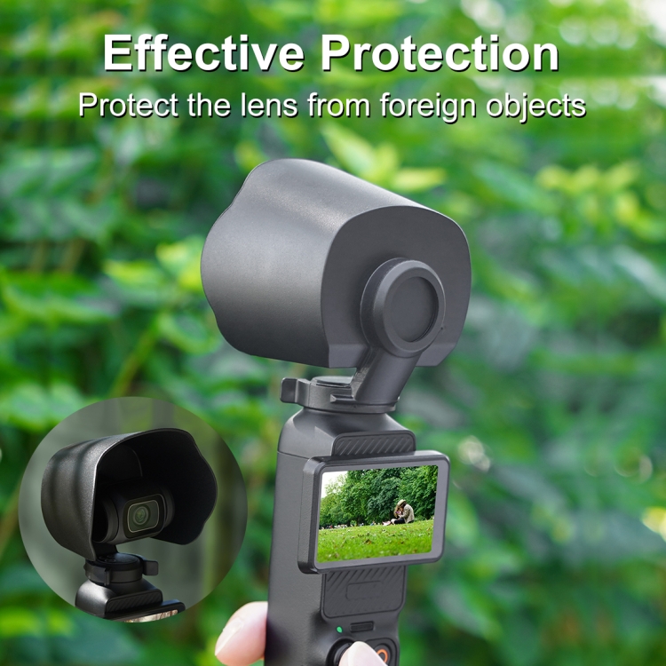 Para DJI OSMO Pocket 3 Parasol Cubierta protectora de lente (Negro) - 7