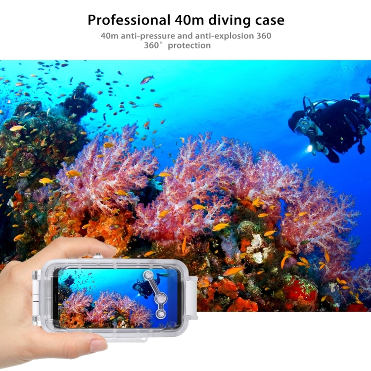 PULUZ 40m/130ft Waterproof Diving Case for Galaxy S9+, Photo Video Taking Underwater Housing Cover, Only Support Android 8.0.0 or below(White) PULUZ 40m/130ft Waterproof Diving Case for Galaxy S9+, Photo Video Taking Underwater Housing Cover, Only Support Android 8.0.0 or below(White)