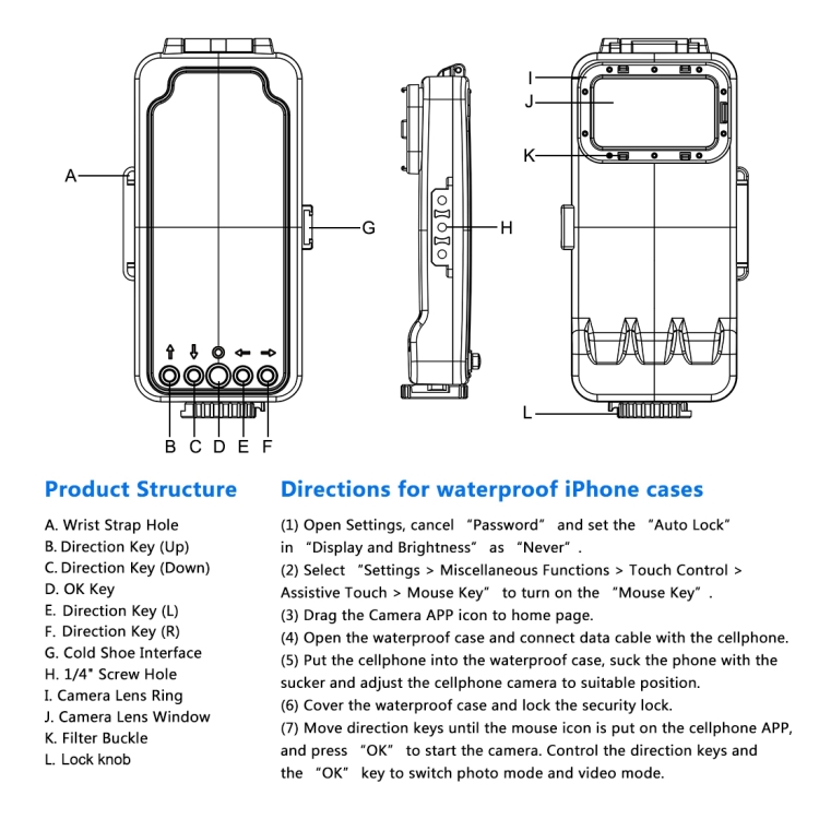PULUZ 45m/147ft Waterproof Diving Case Photo Video Taking Underwater Housing Cover for iPhone 14 Series, iPhone 13 Series, iPhone 12 Series, iPhone 11 Series, iPhone X Series, iPhone 8 & 7, iPhone 6s, iOS 13.0 or Above Version iPhone(White) PULUZ 45m/147ft Waterproof Diving Case Photo Video Taking Underwater Housing Cover for iPhone 14 Series, iPhone 13 Series, iPhone 12 Series, iPhone 11 Series, iPhone X Series, iPhone 8 & 7, iPhone 6s, iOS 13.0 or Above Version iPhone(White)