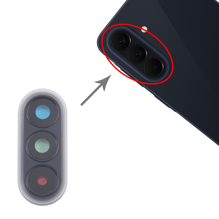 For Samsung Galaxy A57 SM-A576B 10pcs Rear Camera Lens Cover (Black)