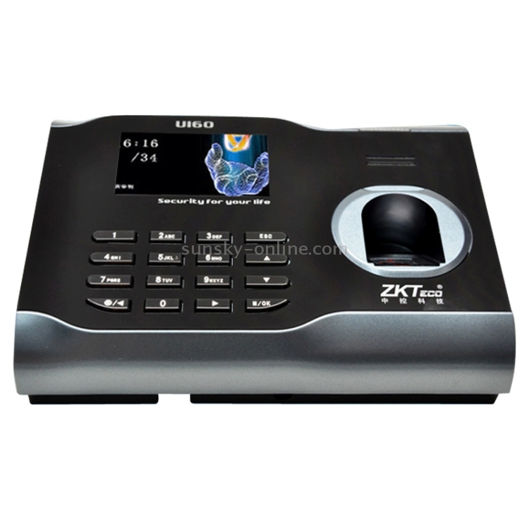 U160 3.0 pulgadas Pantalla a color Software ZK Tiempo de asistencia de huellas dactilares con TCP / IP, Comunicación USB Reloj de asistencia de tiempo de oficina - 1