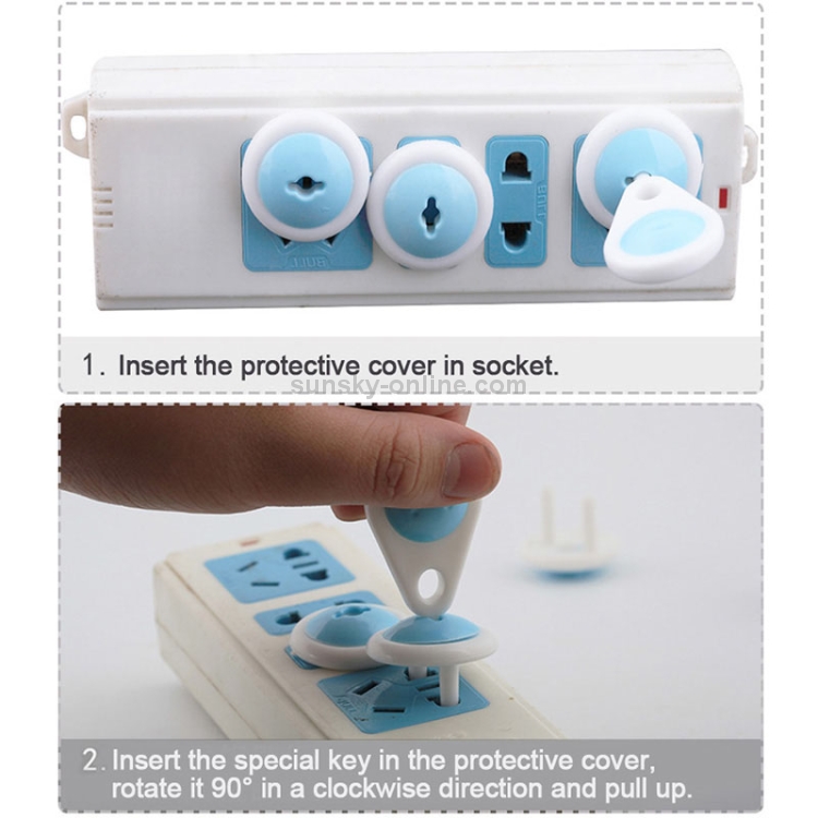 6X Baby Kids Electrical Safety Protective Socket Outlet Plug Safe Lock Cover  X 