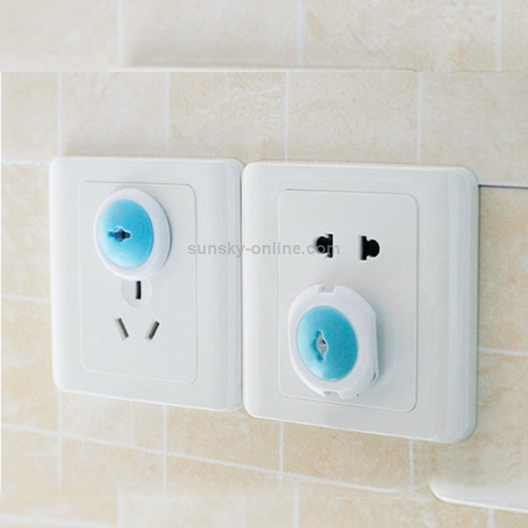 6 x Electrical Security Socket Lock Keep Baby Children Kids Safe for 2 Plug Sockets(Baby Blue)